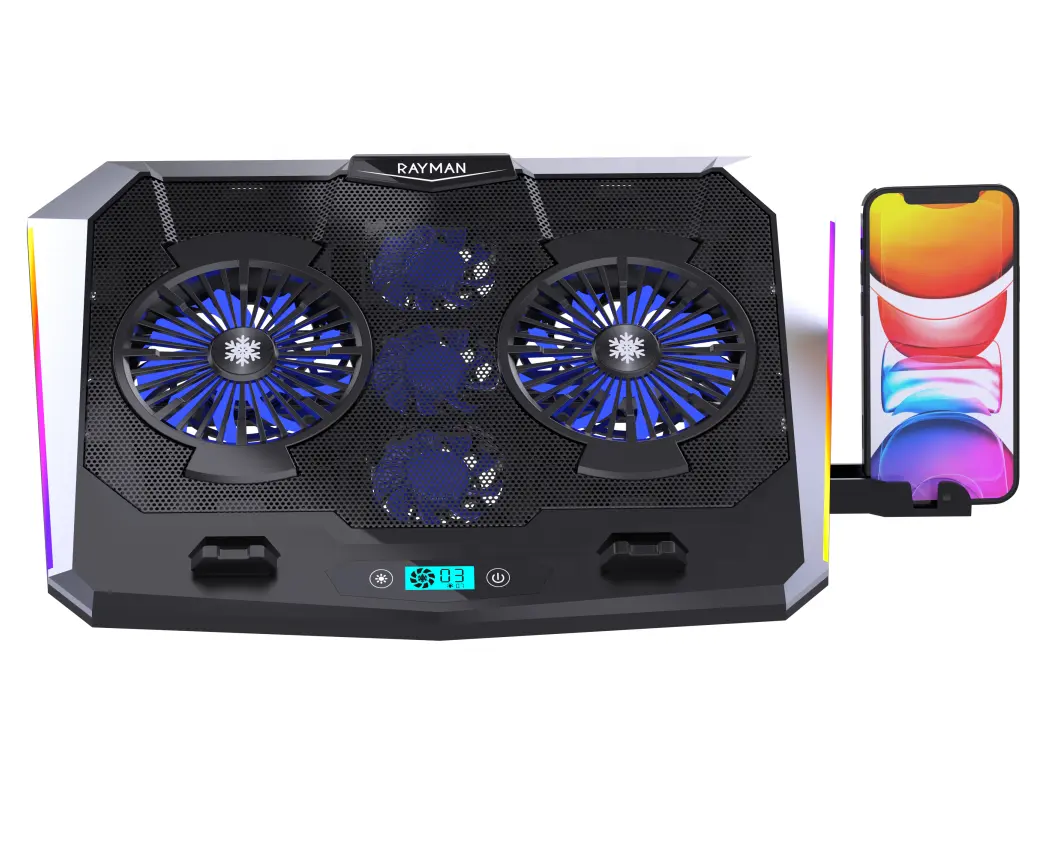 Almohadilla de refrigeración para portátil popular fabricante de moda OEM, Enfriador de portátil para juegos, Enfriador de juegos colorido para portátil para juegos