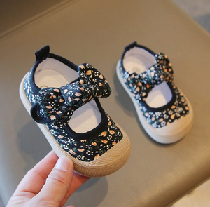 Chaussures décontractées en toile à fleurs pour filles, chaussures simples printemps-automne, chaussures de marche respirantes pour bébés de maternelle - Product Image 5