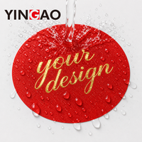 Rouleau d'étiquettes adhésives personnalisées, sceau rouge, imperméable, résistant aux rayures, écologique, durable, lamination brillante/mate, boîte cadeau