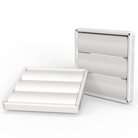Grille de conduit d'aération ronde ou carrée pour l'extérieur Persienne en plastique Sèche-linge mural carré Ventilateur d'extraction Sortie d'air