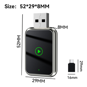 Gold Stable Connection Carplay Wireless <b>Adapter</b> 2 in 1 Wireless CarPlay & Android Auto Adapterfor OEM Wired CarPlay Upgrade - Product Image 2