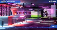 Jeu de simulation numérique de football interactif intelligent Gooest pour parc d'activités intérieur et centre commercial 4x3m 1-2 joueurs