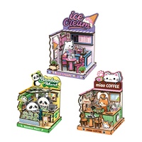 Modèle de puzzle 3D en bois, kit de construction de maison de poupée miniature en bois, assemblage DIY éducatif, pour la décoration artisanale et les ornements