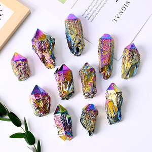 Wholesale Healing Crystal Stones Rainbow Angel Aura <b>Pineapple</b> Quartz Cluster for Jewelry Making - Product Image 5