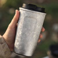 Échantillon Gratuit - Tasse à Café Isotherme de Luxe Léger, Grande Capacité, en Titane Pur, Double Paroi, Écologique, Compacte, pour le Bureau