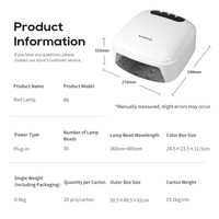 Lampe UV LED professionnelle à séchage rapide pour ongles avec base effet miroir, vente en gros, commande en vrac, personnalisable en usine pour les détaillants en ligne