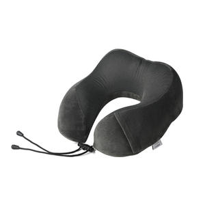 Almohada de viaje en forma de U de espuma viscoelástica, 25x26x13cm, cojín de soporte gris oscuro para siesta en avión u oficina - Product Image 4