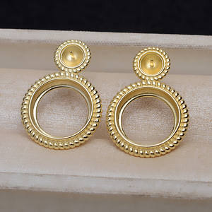 Boucles d'oreilles en argent S925 avec 10 perles 4472 Bijoux en perles DIY pour femmes Accessoires de 2,5 mm avec support vide - Product Image 4