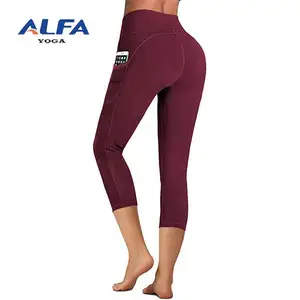 Alfa ánh sáng màu hồng liền mạch crotchless PANT thấp eo Chuông Dưới yoga quần và xà cạp bức ảnh cho phụ nữ