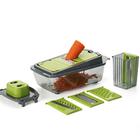 Accessoires de cuisine en plastique, trancheuse, râpe, hachoir, coupe-légumes multifonctionnel écologique pour la maison