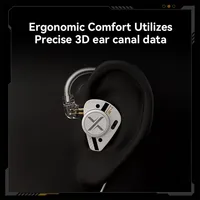 Écouteurs intra-auriculaires OoopusX Op24 avec 2DD et 4BA, options de réglage ajustables, cordon métallique de 1,2 m, câble 2 broches de 3,5 mm
