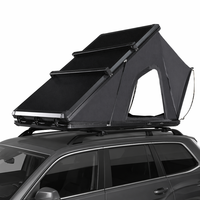 Aluminium-Hartschalen-Dachzelt 210cm SUV Auto-Dachzelt für 2 Personen Wasserdichtes Campingzelt mit Solarpanel für Overlanding