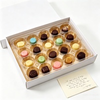 Plateau à chocolat hexagonal de luxe écologique en PET de qualité alimentaire, 24 cavités, pour emballage de desserts et bonbons