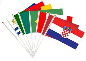 X104-1 Custom Polyester <b>Small</b> Hand Held Flag With Sublimation Printing 10 Inches Double Sided Waving Hand Flags With Logo Custom - Product Image 4