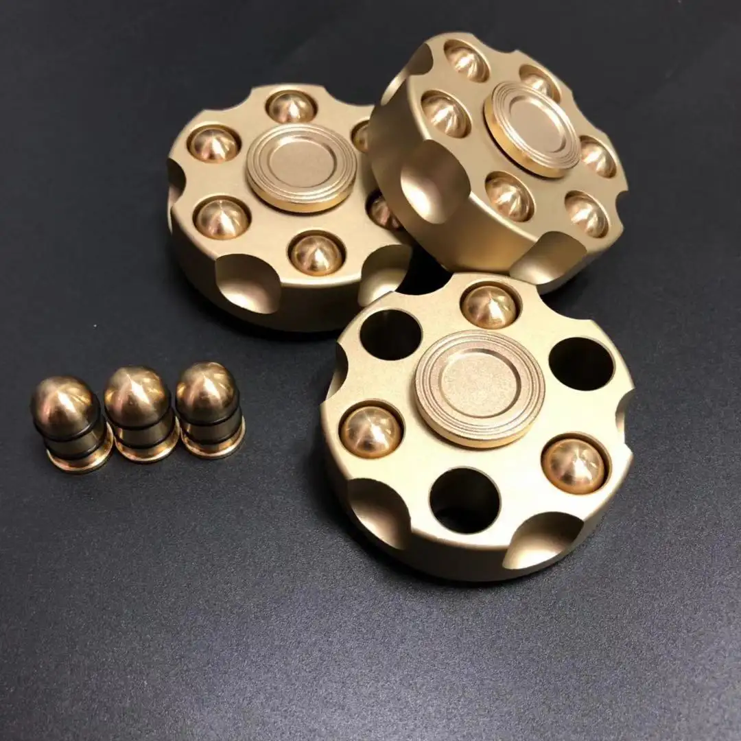 Hot selling Cool Alloy Fidget Spinner Metal Fidget revolver Finger Hand Spinner Low Noise for Adults and kids