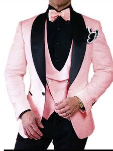 Costume <span class=keywords><strong>de</strong></span> <span class=keywords><strong>mariage</strong></span> <span class=keywords><strong>pour</strong></span> <span class=keywords><strong>homme</strong></span> sur mesure, coupe ajustée, blazer à revers pointus et deux boutons, gilet inclus - Product Image 6