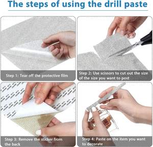 ブリンブリンクリスタルラインストーンシートステッカー自己接着グリッターラインストーングリッタージェムシート自動車工芸装飾用 - Product Image 3