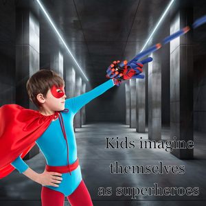 Găng tay bắn tơ nhện đồ chơi siêu anh hùng nhựa cho trẻ em, bộ đồ chơi kèm vòng đeo tay - Product Image 5