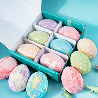 6 bombes de bain pour enfants avec jouet surprise dinosaure, boules de bain parfumées aux huiles essentielles naturelles, cadeau pour filles et garçons