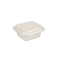 Emballage alimentaire en papier pour restaurant, boîte à emporter pour pâtes, conteneur jetable pour la restauration rapide, bols en papier carrés octogonaux avec couvercle