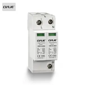 CUAJE 50KA Single Phase Type I+II Surge Arrester Power Surge Protector SPD Surge Supply 50 25 2P