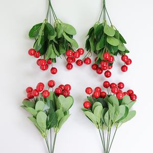 Fruit de noël rouge jaune r fruit sauvage rouge baies fleur de myrtille - Product Image 2