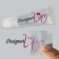 Benutzer definierte transparente UV-Markenname Logo Transfer Aufkleber Namen Großhandel Lip gloss Tubes Private Label Druck verpackung