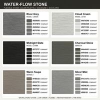 Revêtement mural DBS Flowing Water Stone, imperméable, ultra-fin, léger, facile à installer pour les murs extérieurs/intérieurs