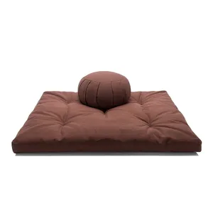 Özel farklı renk organik pamuk Tatami oturma pedi yastık meditasyon minderi oturma zemin zemin Futon yastıkları