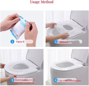 Housse de siège de toilette jetable, anti-salissures, anti-germes, imperméable, pour voyages et hôtels, protection sanitaire - Product Image 3