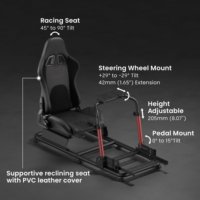 Cockpit de simulation de course réglable LRS17-BS01, châssis de conduite pour simulateur de course automobile F1 GTR Simracing Fanatec Logitech G29 G920