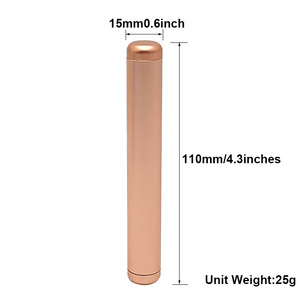 110mm Aluminum Smoking Tube with Odor-Proof J Holder Stainless Steel Herb Storage Discreet Travel Cigar Stash Tube - Product Image 6