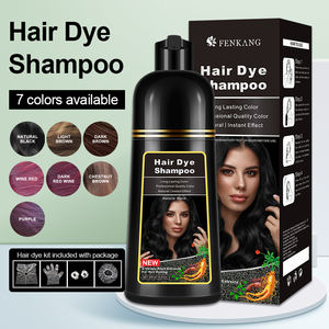 <span class=keywords><strong>Tinte</strong></span> Natural Semipermanente para el Cabello, Color Castaño Oscuro, Cubre las Canas, <span class=keywords><strong>Tinte</strong></span> Rojo para el Cabello, Champú Herbal para Teñir el Cabello de Negro, 500 ml - Product Image 2