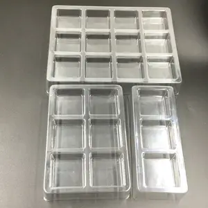 Özelleştirilmiş şeffaf plastik Blister ambalaj çikolata tepsisi özel çikolata PET boşluk hücreleri gıda plastik ambalaj çerezler için