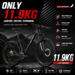 Bicicleta WARRIOR Pro de Fibra de Carbono de Alto Módulo con Transmisión SHIMANO XT M8100-12S y Horquilla de Suspensión de Aire para Senderos Todoterreno - Product Image 3