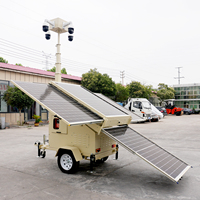 Tour d'éclairage solaire à faible bruit avec caméra CCTV IP66 pour la sécurité des parkings
