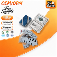 Fabricant de cartes à jouer en plastique transparent personnalisées OEM, cartes de poker imperméables avec emballage en boîte transparente