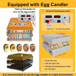 Piccolo allevamento di pollame utilizza incubatrice di uova 120 a doppia potenza da cova automatica ad alto tasso di cova - Product Image 4