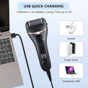 Wholesale USB Rechargeable <b>Electric</b> Callus Remover <b>Kit</b>, Portable Electronic Foot File for Salon Heel Crack Exfoliation - Product Image 6