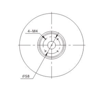 AC-Serie FLW Rückwärtsgekrümmter Radialventilator mit Kunststoffblättern 380V 2500RPM XH190FLW3 64W IP44 Kugellager Schwarz OEM