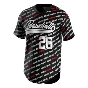 Vêtements de sport en gros à col en V brodés, uniformes de baseball pour femmes, maillots en polyester, chemises de baseball pour femmes - Product Image 1