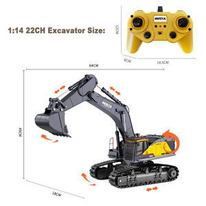 <span class=keywords><strong>HUINA</strong></span> — petit camion de Simulation radiocommandé pour enfants, échelle <span class=keywords><strong>1592</strong></span>, 1/14, 22ch, jouet, en alliage, télécommande - Product Image 4