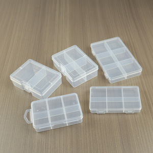 Plastic <b>Storage</b> <b>Box</b> 2 4 6 Compartment Rectangular Covered With Compartments For Jewelry Fishing Tackle Beads Accessories - Product Image 1