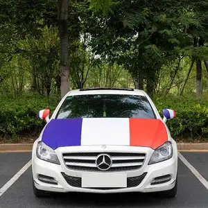 Populer kustom dekoratif melar Mesin nasional Haiti Meksiko kap mobil penutup bendera