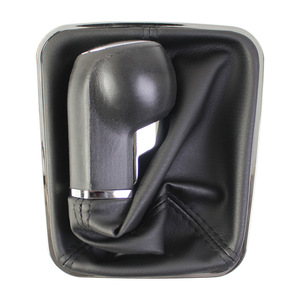 Opel Zafira B Gear <b>Shift</b> <b>Knob</b> Black Leather 5 6 Speed Ergonomic Design Integrated Dust Cover - Product Image 2