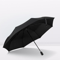 Parapluie pliant ShineRain Classic 8K à trois baleines pour adulte, léger, à commande manuelle, coupe-vent, avec logo personnalisé, motif pluie, idéal pour les cadeaux promotionnels