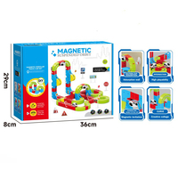 149 pièces de jouets de voitures sur rail magnétique pour tout-petits, circuit de course flexible, assemblage DIY, ensembles de trains orbitaux électriques avec batterie au lithium