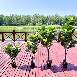 Ficus Pandurata Hance Artificiel en <span class=keywords><strong>Pot</strong></span>, Plusieurs Tailles, Ficus Lyrata Artificiel, Figuier, Arbre à Violon, Décoration d'Intérieur, Bonsaï - Product Image 3