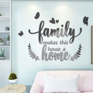 Pegatinas de Espejo Acrílicas con el Alfabeto Inglés para el Hogar, Pegatinas de Pared de Espejo Tridimensionales Autoadhesivas para Hacer Manualidades - Product Image 4