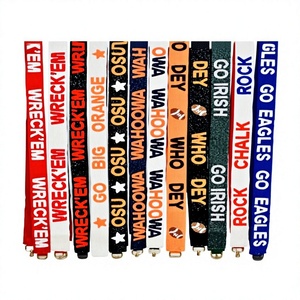 Correas de Tela con Cuentas Coloridas, Estilo Vintage y Ecológicas, con Logotipos de Equipos y Hebilla, Accesorios de Moda para Bolsos, CRYSTAL CRAFT - Product Image 1